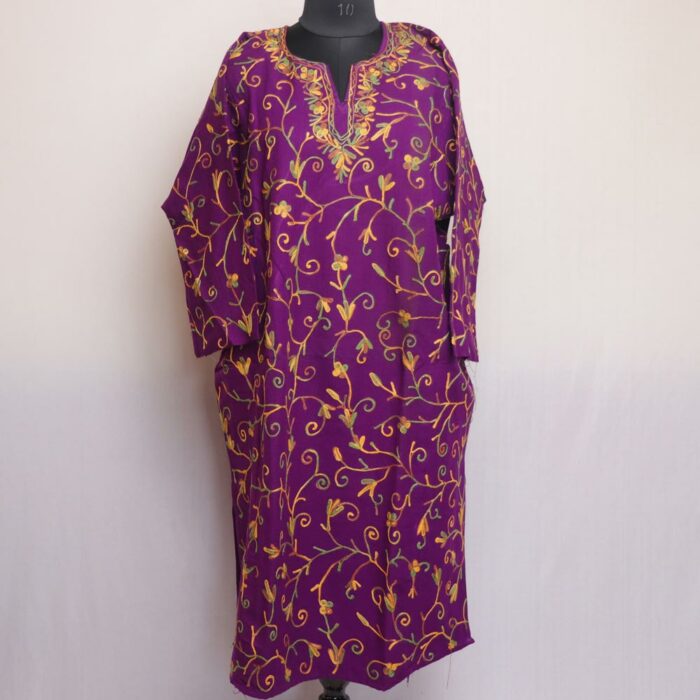 Purple Aari Jal Pheran