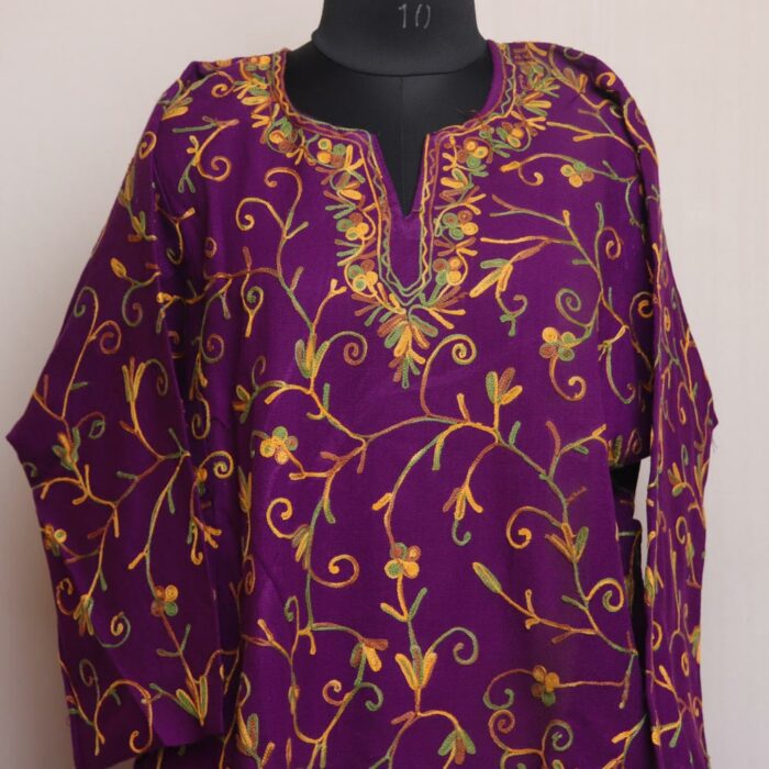 Purple Aari Jal Pheran - Image 2