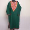 Sea Green Varmul Kashmiri Cashmilon Embroidered Pheran