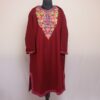 Maroon Baba Kashmiri Winter Aari Pheran