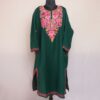 Green Cheshmashai Kashmiri Winter Aari Pheran