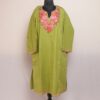 Parror Green Miri Kashmiri Pheran With Aari Work