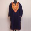 Navy Blue Badami Kashmiri Pheran With Aari Work