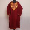 Maroon Harud Kashmiri Pheran With Aari Work