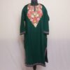 Dark Green Rani Pheran With Aari Work