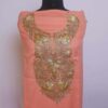Peach Wool Kashmiri Suit with tilla embroidery