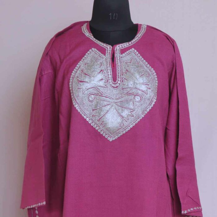 Pink Beena Raffal Pheran With Tilla L40 - Image 2
