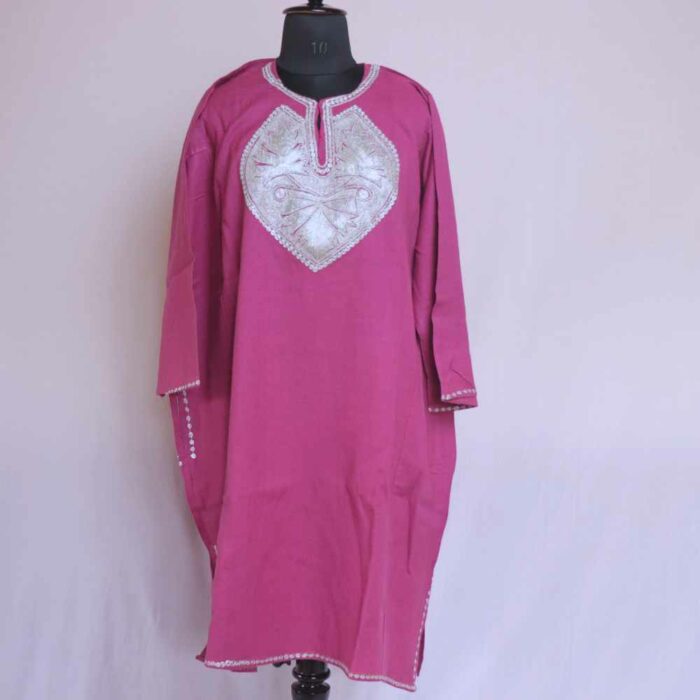 Pink Beena Raffal Pheran With Tilla L40