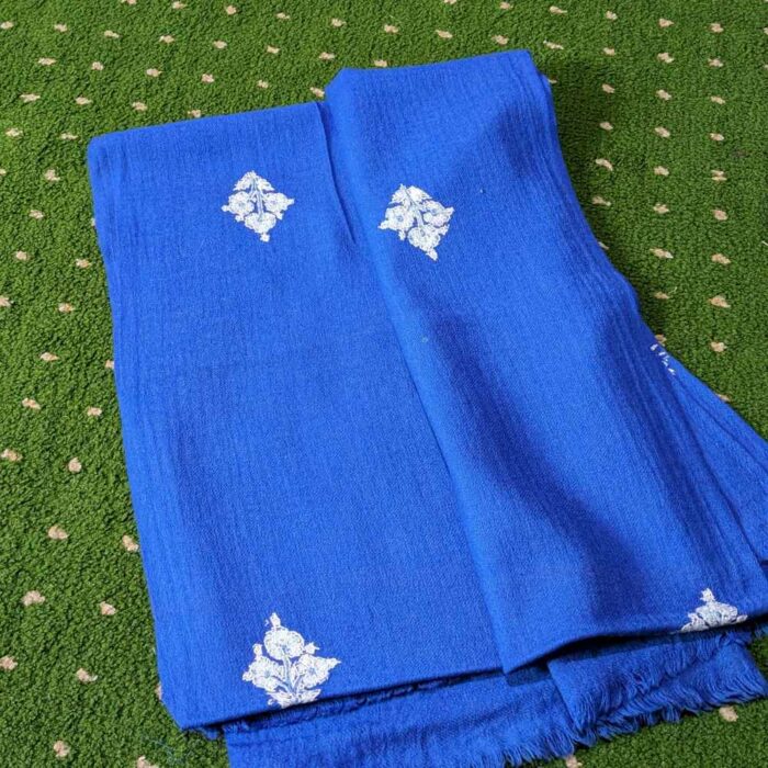 Blue Posh Paper Mache Sozni Handwork Stole - Image 3