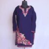 Blue Trath Hish Doodhgana Daman Winter Kurta with Ari Embroidery