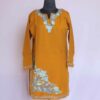 Mustard Aabi Doodhgana Daman Winter Kurta with Ari Embroidery