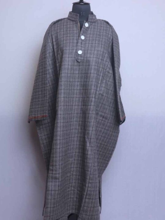 Grey Altamash Kashmiri Men Pheran L48.5