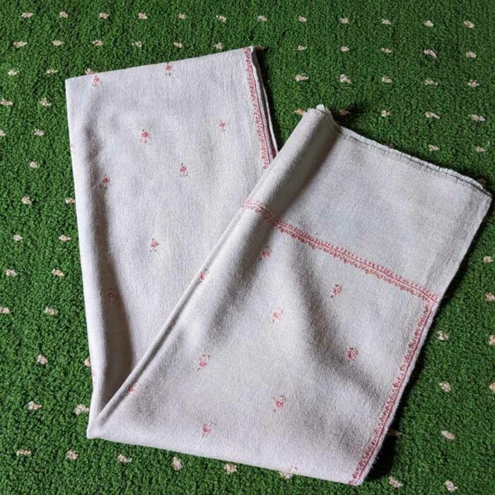 Grey Bootidar Sozni Woolen Muffler - Image 2