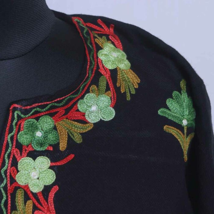 Black mehjabeen Kashmiri Girls Kurta With Aari Embroidery (L30) - Image 3