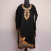Black Wasiya Chinari Daman Winter Kurta with Ari Embroidery