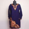 Blue Daman Wasiya Winter Kurta with Ari Embroidery