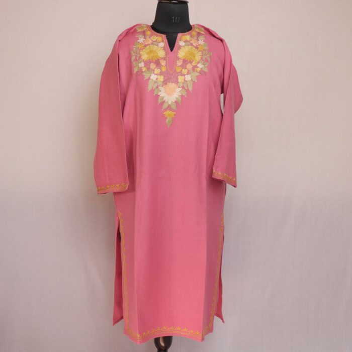 Light Pink Kashmiri Aari Pheran