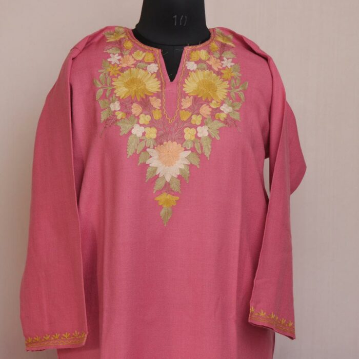 Light Pink Kashmiri Aari Pheran - Image 2