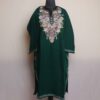 Dark Green Floral Kashmiri Aari Pheran