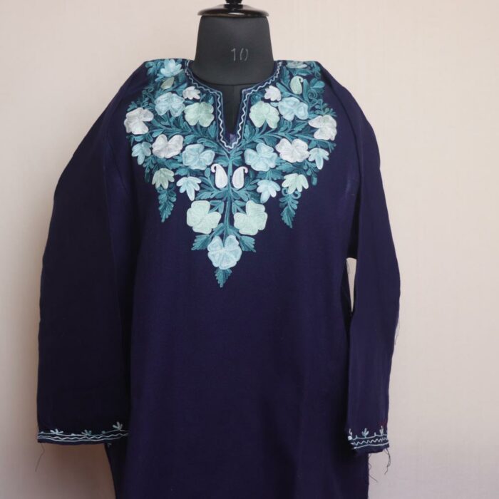Nany Blue Kashmiri Aari Pheran - Image 2