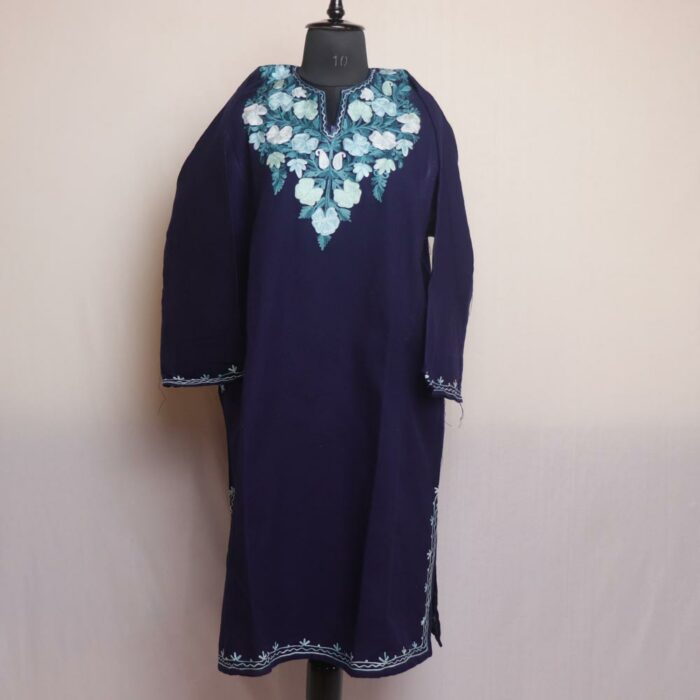 Nany Blue Kashmiri Aari Pheran