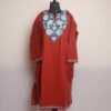 Rust Burza Pheran With Aari Work