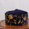 Dark Blue Velvet Aari Cap