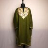 Olive Green Shamya Kashmiri Pheran With Aari Embroidery