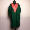 Dark Green Zainab Kashmiri Pheran With Aari Embroidery