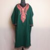 Bottle Green Fahm Kashmiri Pheran With Aari Work