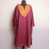 Magenta Chinari Pheran with Aari Work