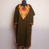 Benazir Mehndi Green Mahim Pheran With Aari Work