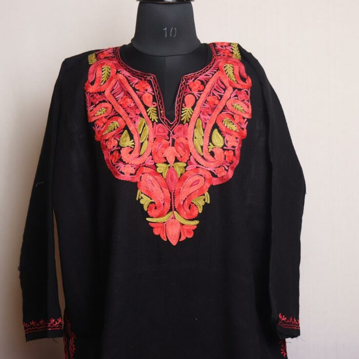 Black Kishmish Pheran with Aari Work - Image 2