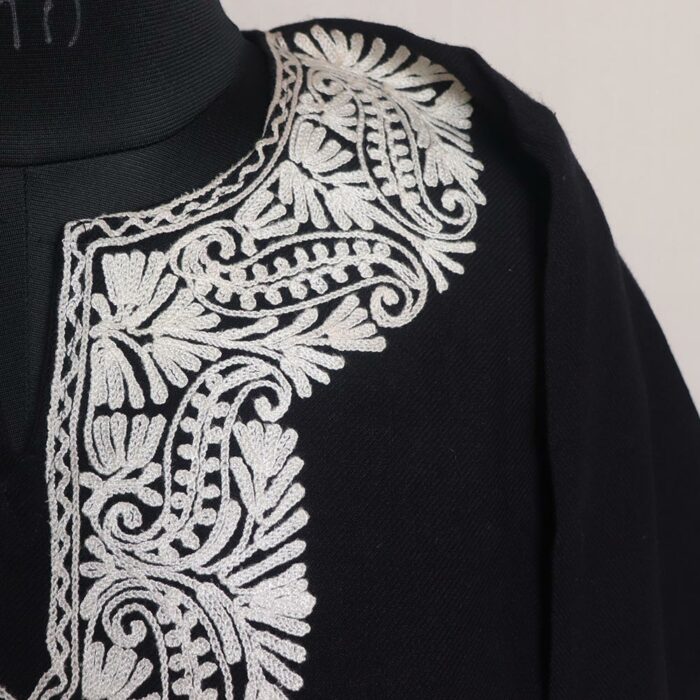 Amara Black Border Pheran with Aari Work - Image 3