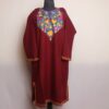 Maroon Kashmiri Pheran with Aari Embroidery: Traditional Opulence