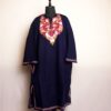 Dark Blue Mehtaab Kashmiri Pheran With Aari Embroidery