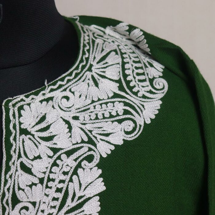 Amara Green Pheran with Aari Border Work - Image 3