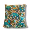 Sabz Fauna Kashmiri Hand Embroidery Crewel Cushion Cover - Set of 2 (16x16 Inches)