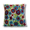 Shami Kashmiri Hand Embroidery Crewel Cushion Cover - Set of 2 (16x16 Inches)