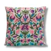 Golebi Kashmiri Hand Embroidery Crewel Cushion Cover - Set of 2 (16x16 Inches)