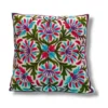 Burza Kashmiri Hand Embroidery Crewel Cushion Cover - Set of 2 (16x16 Inches)