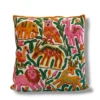 Fauna Kashmiri Hand Embroidery Crewel Cushion Cover - Set of 2 (16x16 Inches)