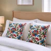 Set of 2 Decorative Cotton Throw/Pillow Cushion Covers with Kashmiri Crewel Embroidery. Cotton Cushion Cover Set for You Sofa, Living Room (16 x 16 Inches)