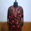Black Gousia Wool Jaal Aari All Over Kashmiri Pheran