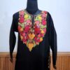 Black rang mahal Goussia Kashmiri Phiran With Aari Embroidery