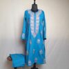 Barbara Blue Spun Kashmiri Winter Co-ord Suit Set