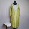 Green Barbara Silk Kashmiri 3 Piece Co-ord Suit Set With Tilla Embroidery