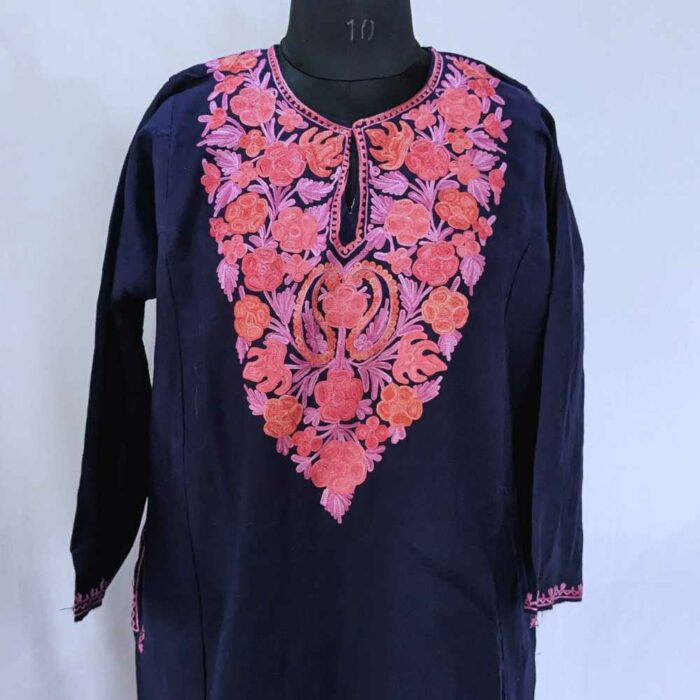 Jazbaat Blue Gulab Chinari Kashmiri Winter Aari feran