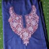Khanyari Blue Summer Kashmiri Suit With red Paper Machie embroidery