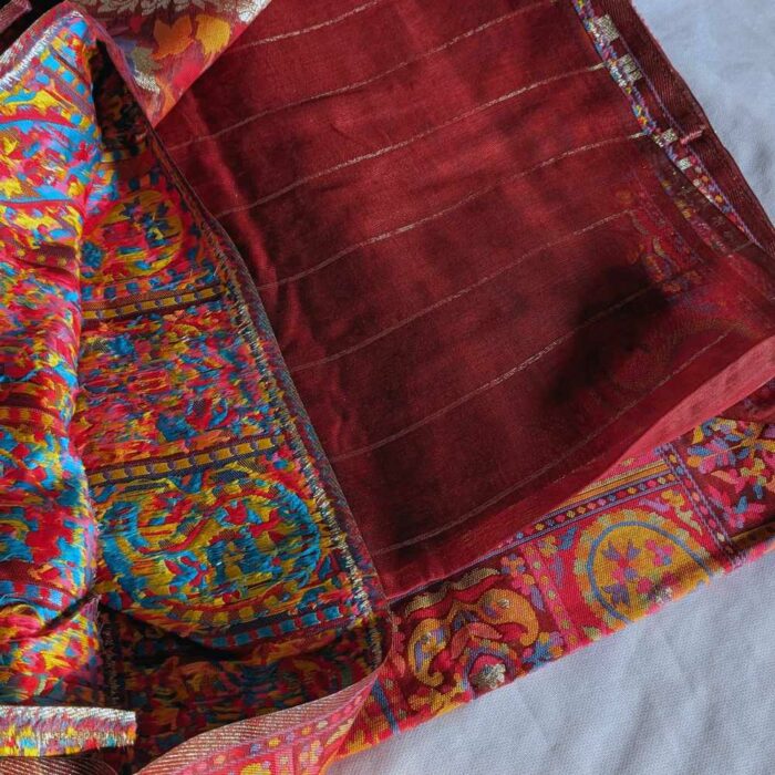 Ehsaas Kashmiri Maroon Silk Kani Saree - Image 5